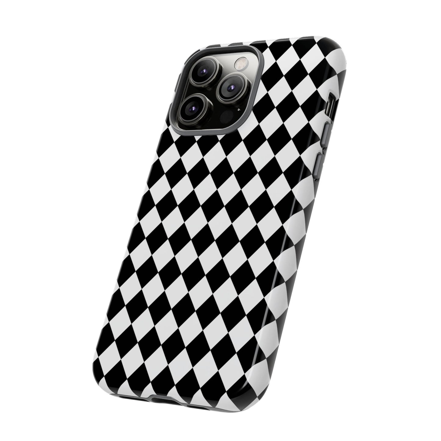 White and Black Dimond Tough phone Case Cover | iPhone | Google | Samsung