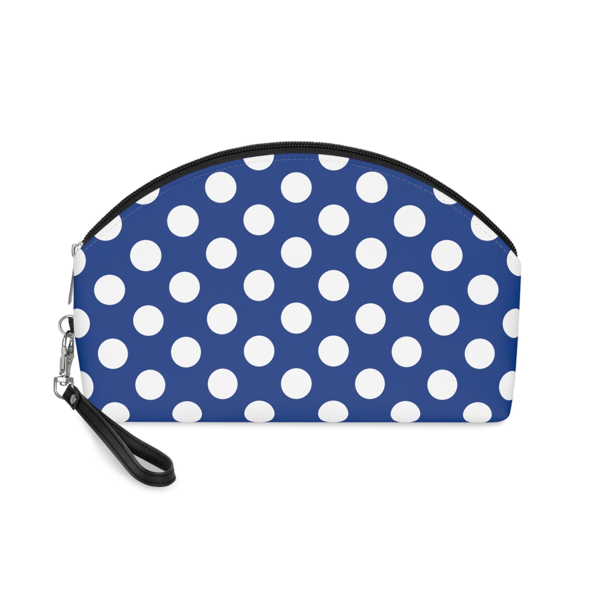 White polka dot blue Makeup Bag