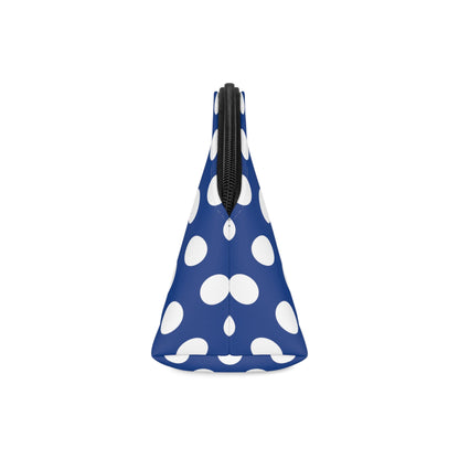 White polka dot blue Makeup Bag