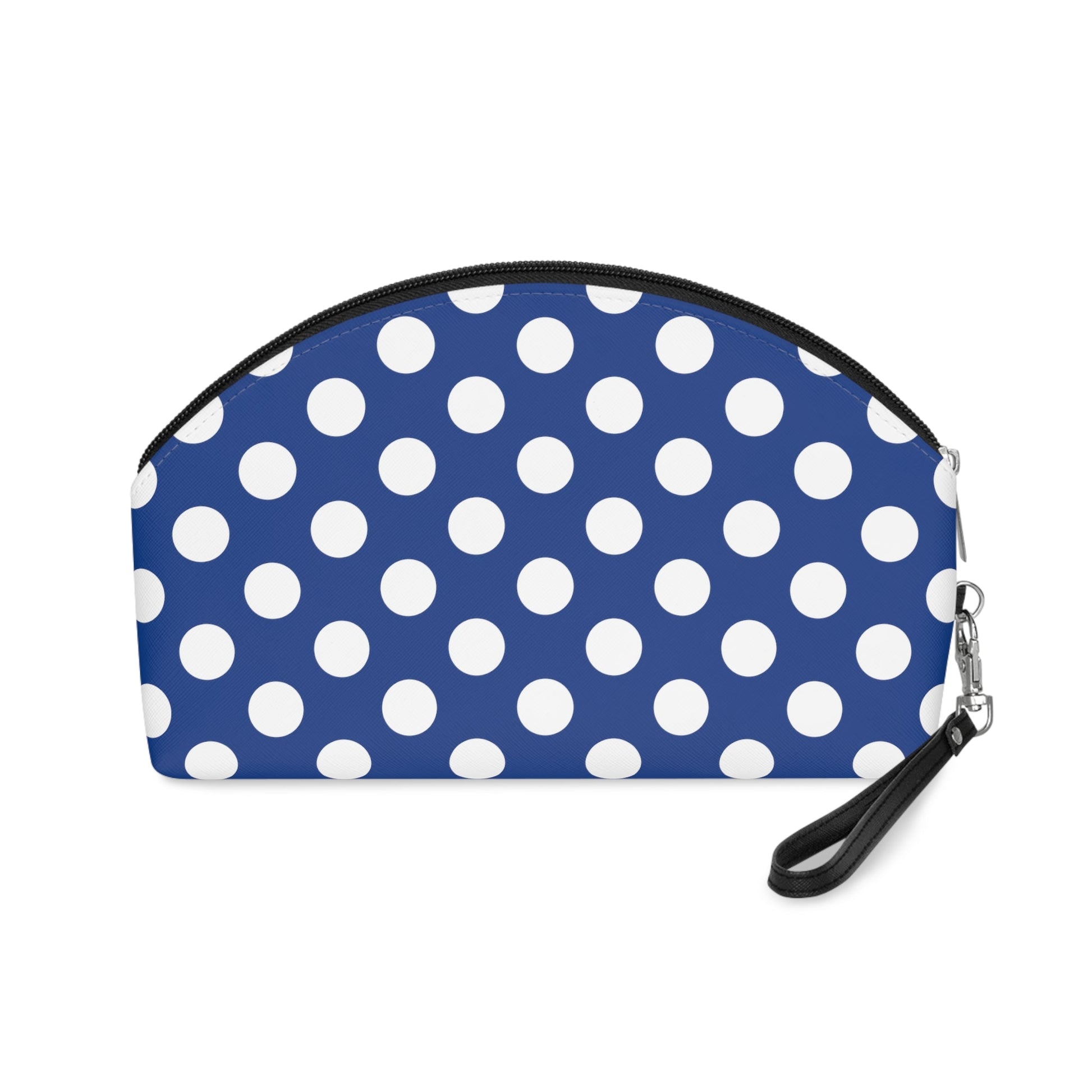 White polka dot blue Makeup Bag