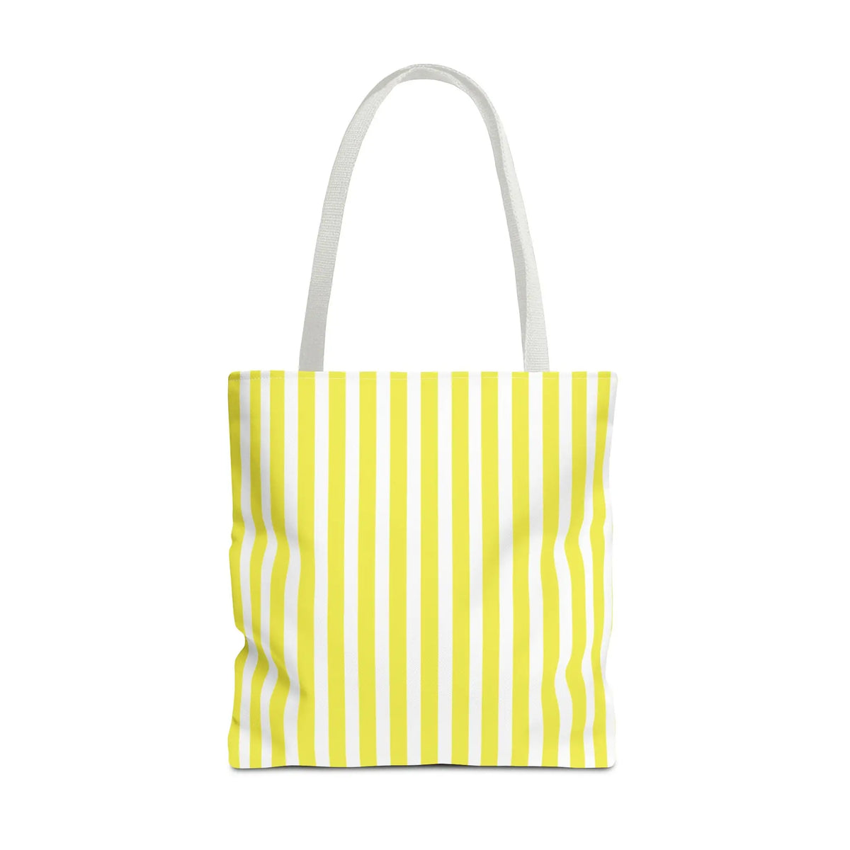 Yellow Vertical Stripes Tote Bag | Reusable Beach Market Bag - Bags