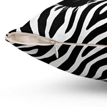 Zebra Pillow Square Throw Pillow