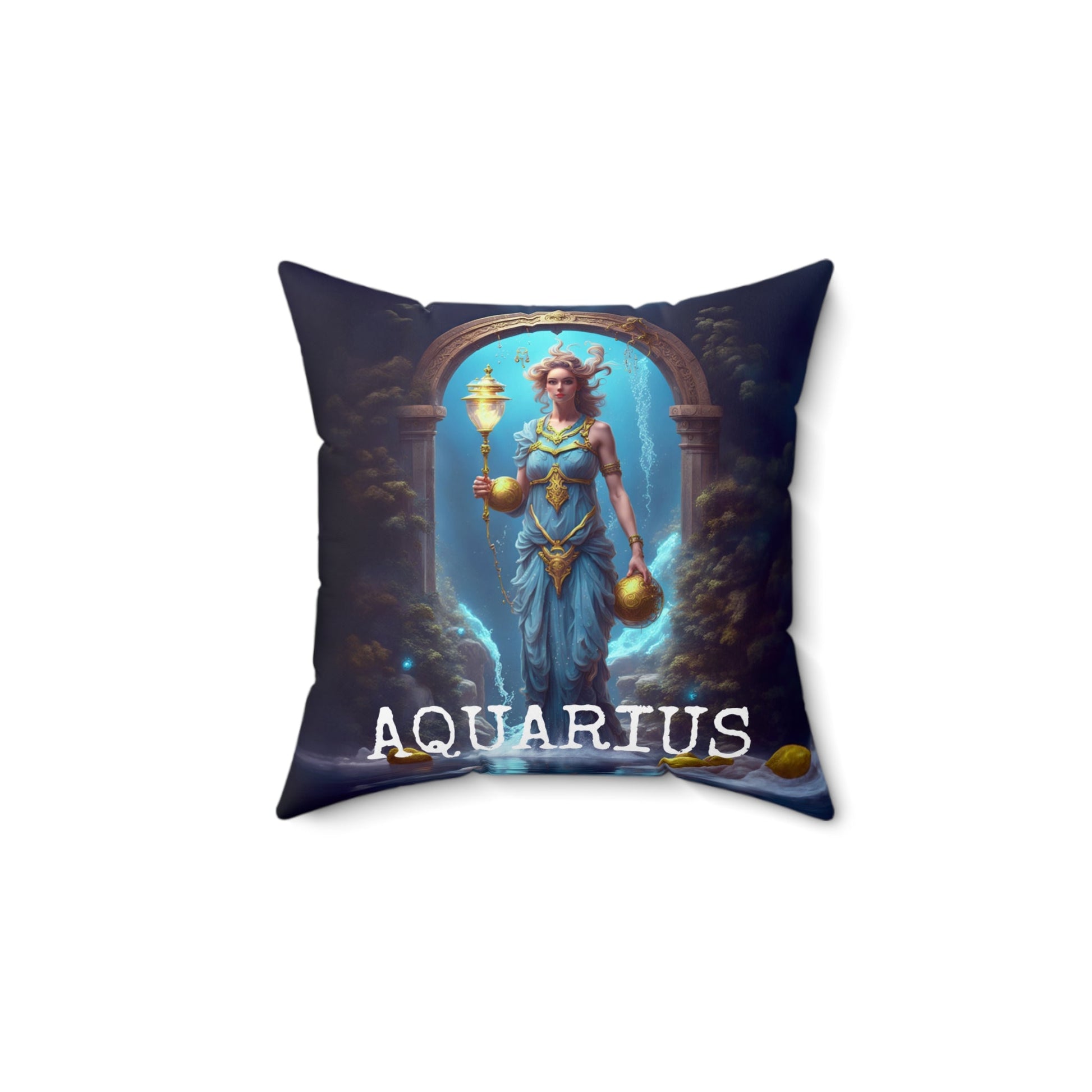 Aquarius Horoscope Astrology Square Throw Pillow Home Decor JSCHAFFA.com