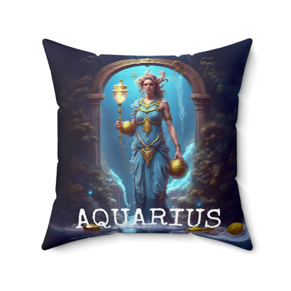 Aquarius Horoscope Astrology Square Throw Pillow Home Decor JSCHAFFA.com