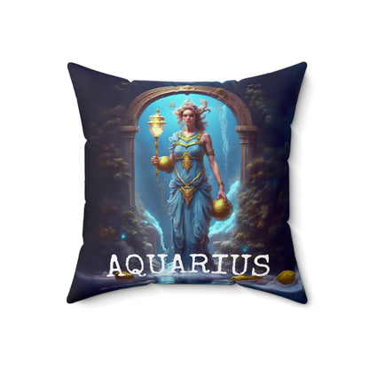 Aquarius Horoscope Astrology Square Throw Pillow Home Decor JSCHAFFA.com