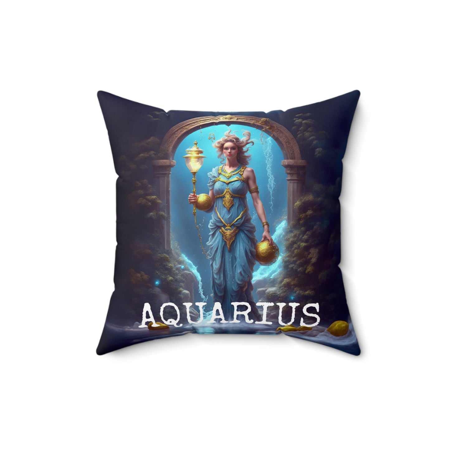 Aquarius Horoscope Astrology Square Throw Pillow Home Decor JSCHAFFA.com