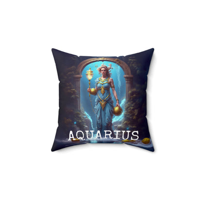 Aquarius Horoscope Astrology Square Throw Pillow Home Decor JSCHAFFA.com