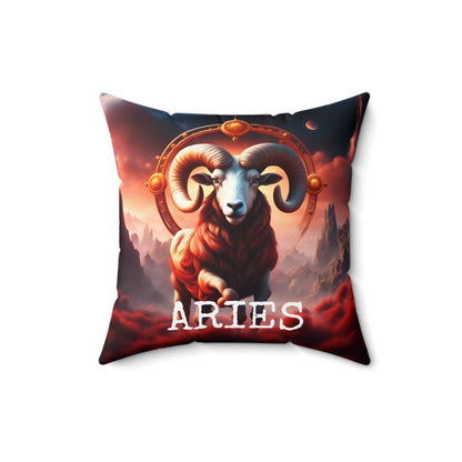 Aries Horoscope Astrology Square Throw Pillow,Home Decor,JSCHAFFA.com