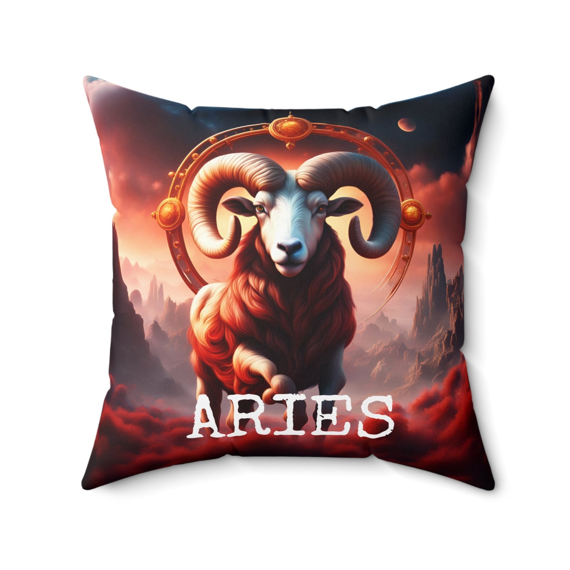 Aries Horoscope Astrology Square Throw Pillow,Home Decor,JSCHAFFA.com