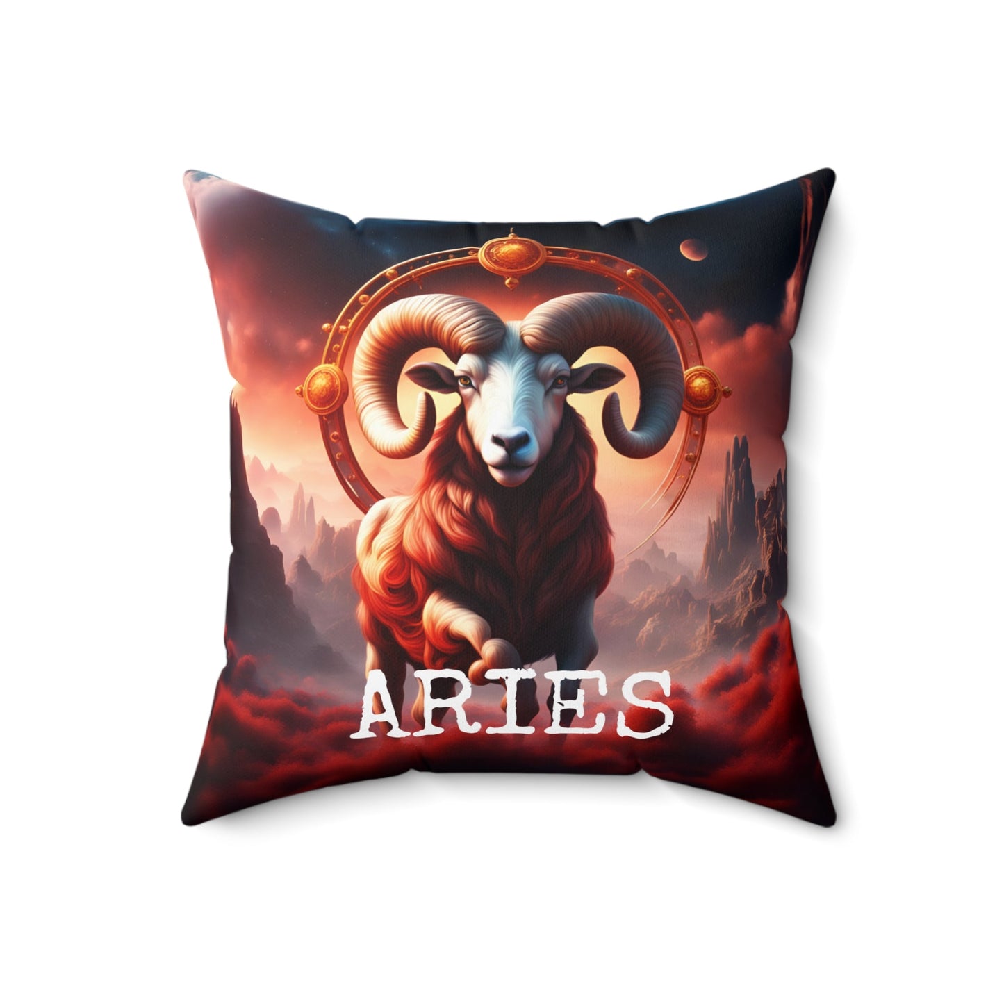 Aries Horoscope Astrology Square Throw Pillow,Home Decor,JSCHAFFA.com