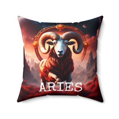 Aries Horoscope Astrology Square Throw Pillow,Home Decor,JSCHAFFA.com