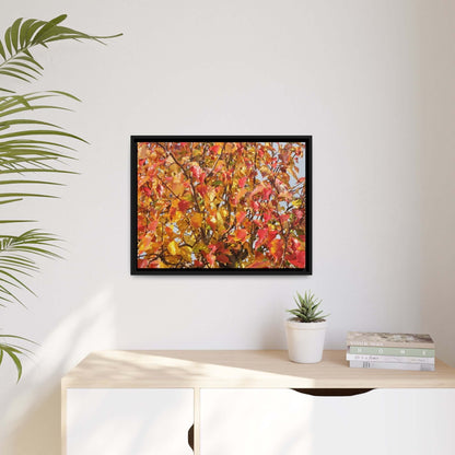 Autumn leaves Photo Canvas with Black Frame Canvas JSCHAFFA.com