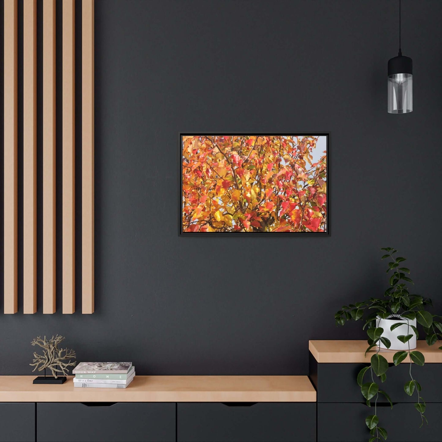 Autumn leaves Photo Canvas with Black Frame Canvas JSCHAFFA.com