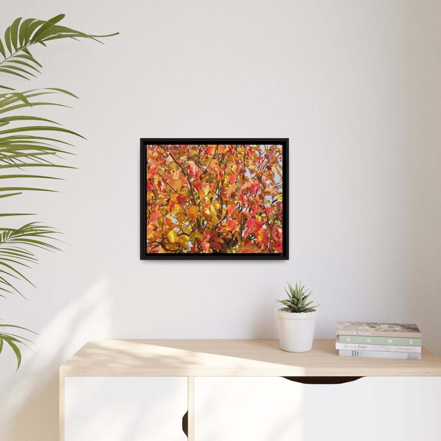 Autumn leaves Photo Canvas with Black Frame Canvas JSCHAFFA.com