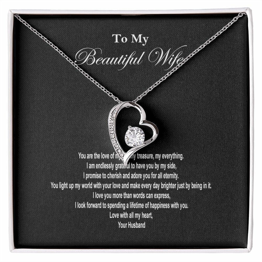 Beautiful Wife Forever Love Necklace Jewelry JSCHAFFA.com