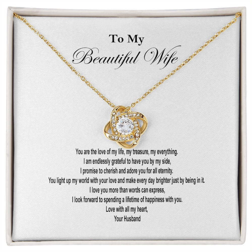 Beautiful Wife Love Knot Necklace Jewellery JSCHAFFA.com