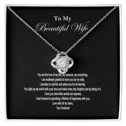 Beautiful Wife Must Have Love Knot Necklace from Husband Jewelry JSCHAFFA.com