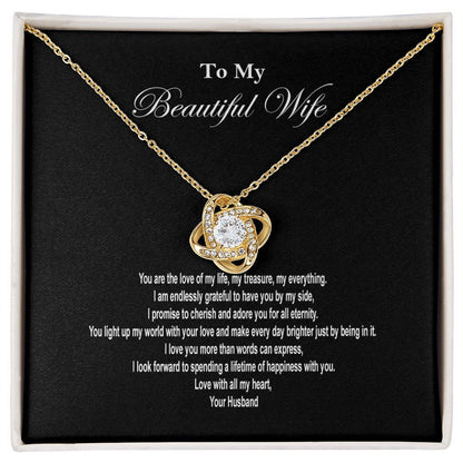 Beautiful Wife Must Have Love Knot Necklace from Husband Jewelry JSCHAFFA.com