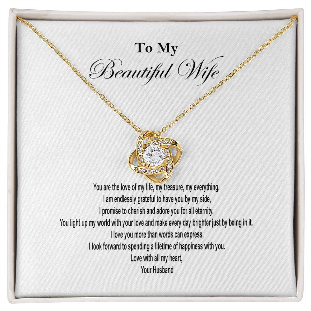 Beautiful Wife Must Have Love Knot Necklace Jewellery Jewelry JSCHAFFA.com