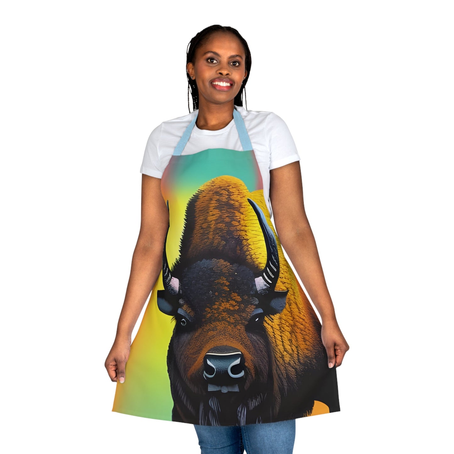 Bison Beauty, Apron print Kitchen Apron. All Over Prints JSCHAFFA.com