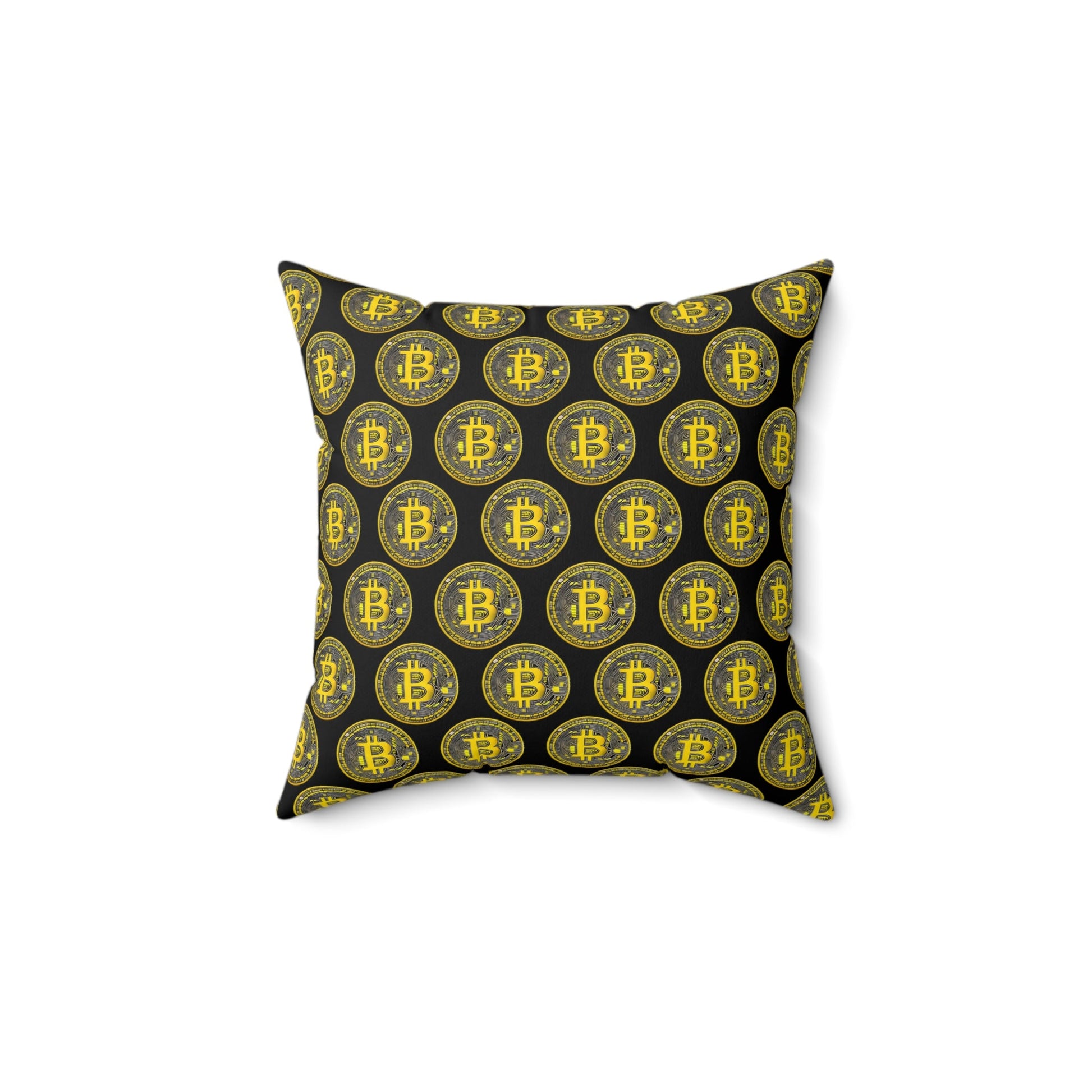 Bitcoin Polyester Square Pillow Home Decor JSCHAFFA.com