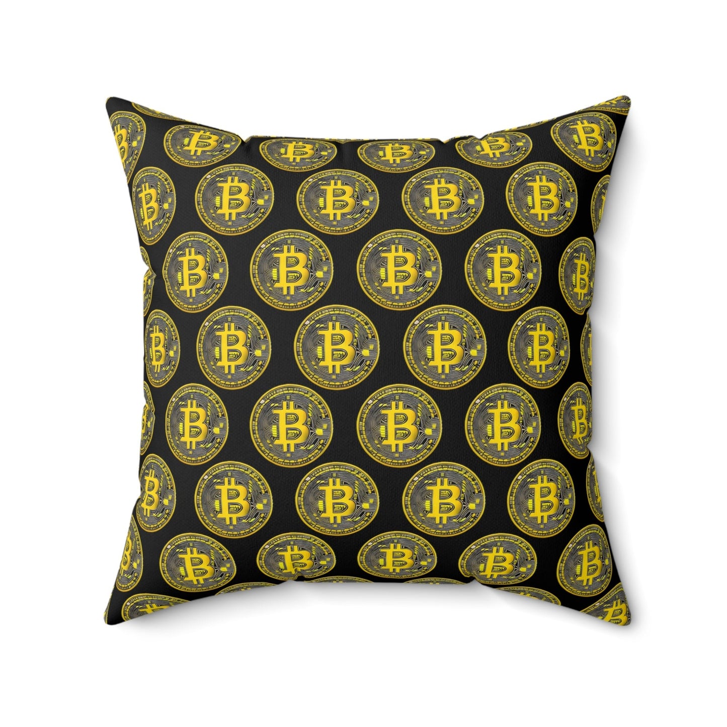 Bitcoin Polyester Square Pillow Home Decor JSCHAFFA.com