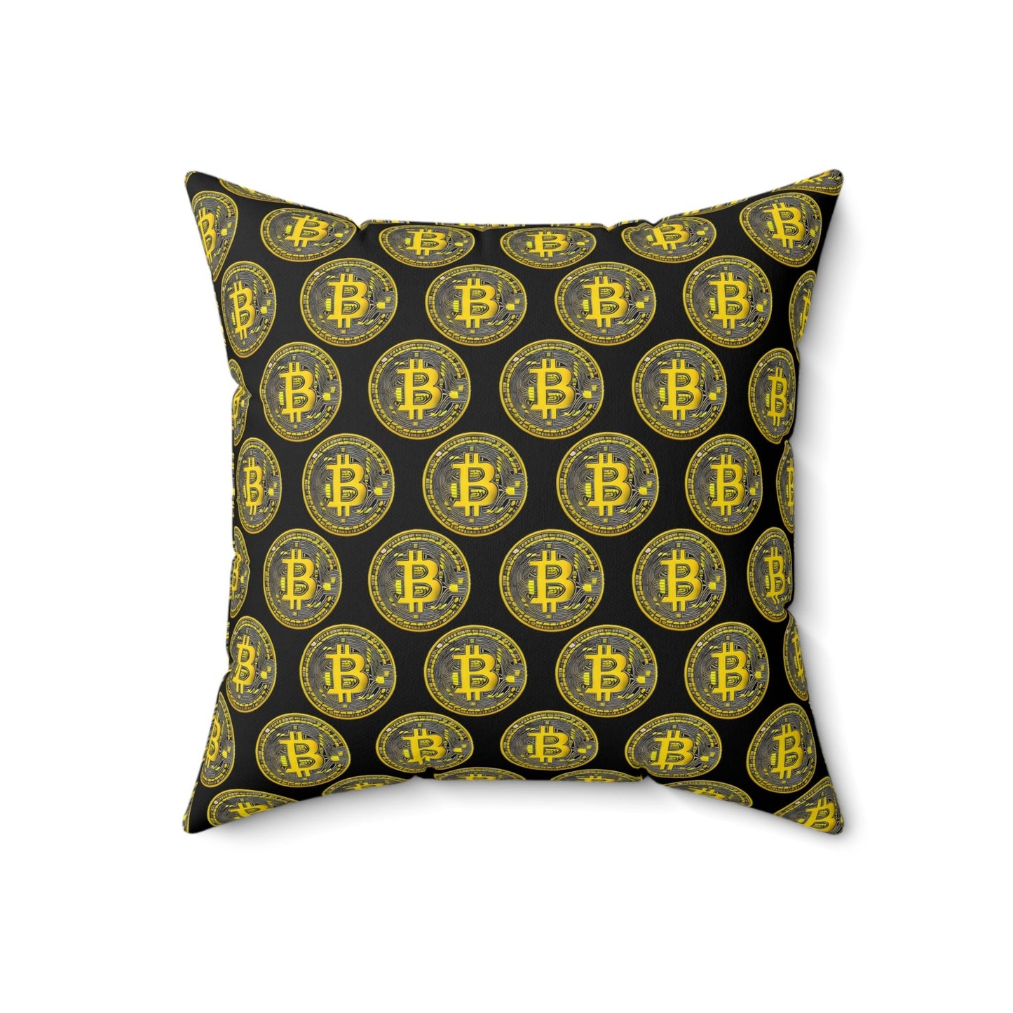 Bitcoin Polyester Square Pillow Home Decor JSCHAFFA.com