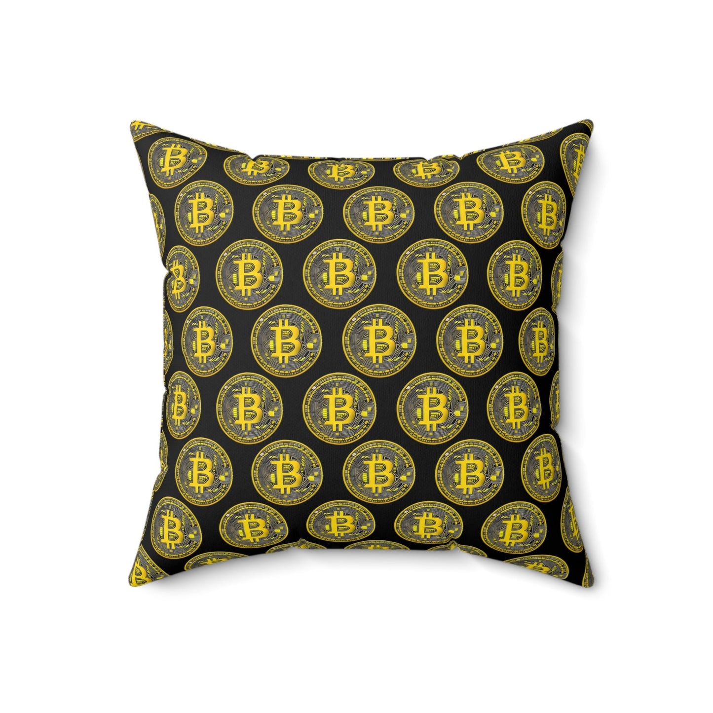 Bitcoin Polyester Square Pillow Home Decor JSCHAFFA.com