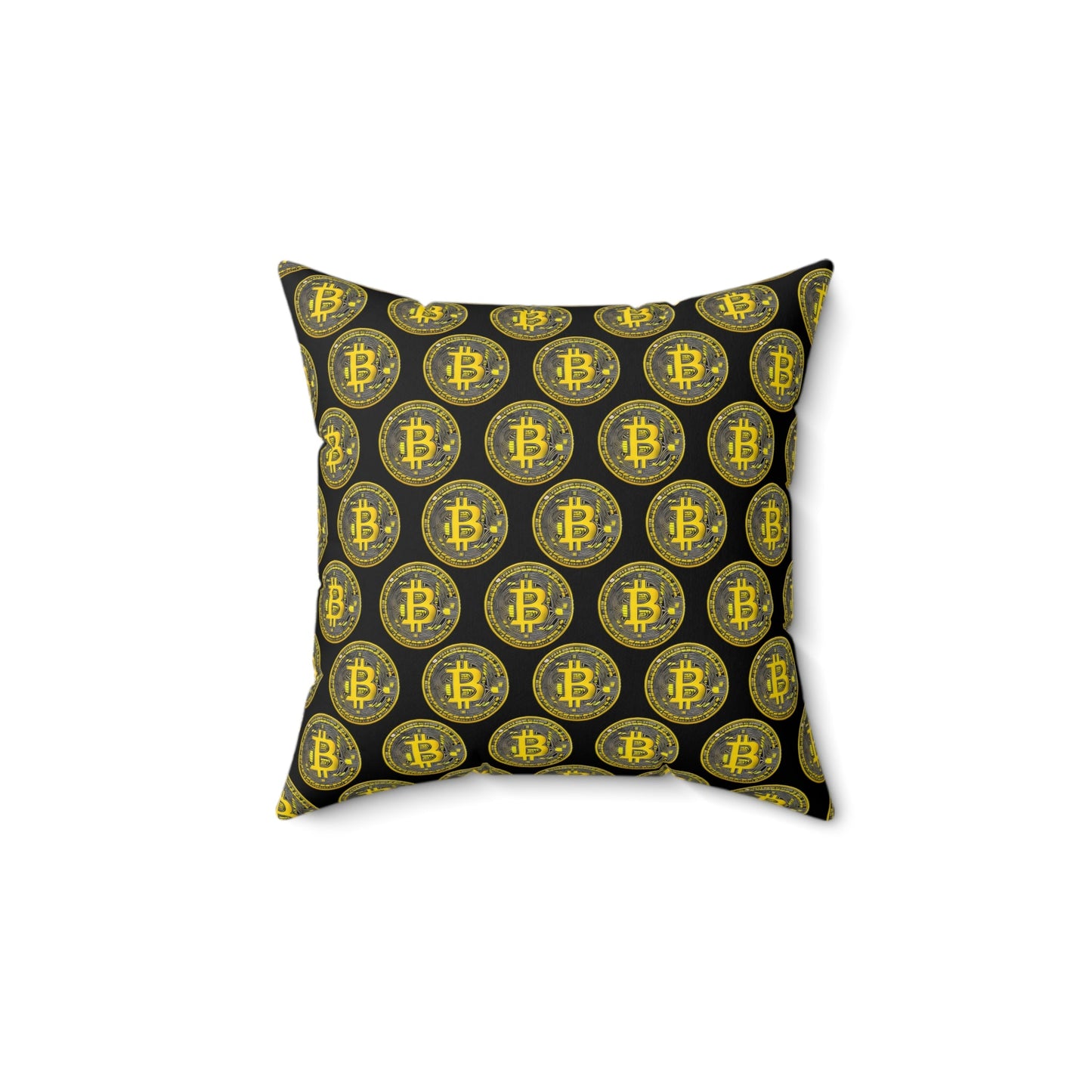 Bitcoin Polyester Square Pillow Home Decor JSCHAFFA.com