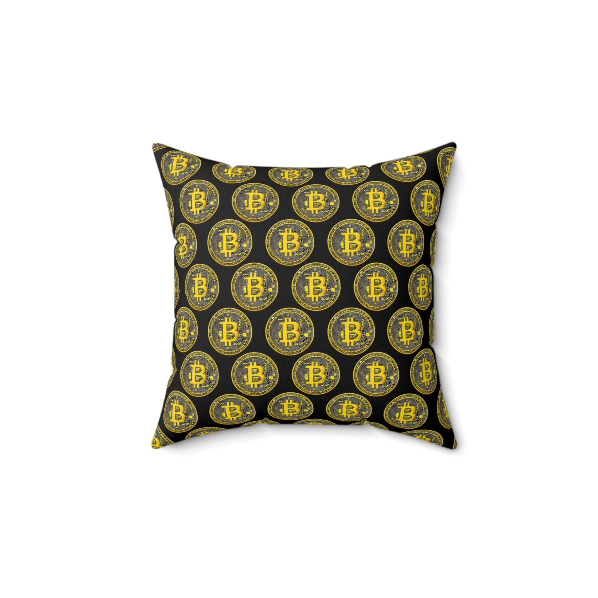 Bitcoin Polyester Square Pillow Home Decor JSCHAFFA.com