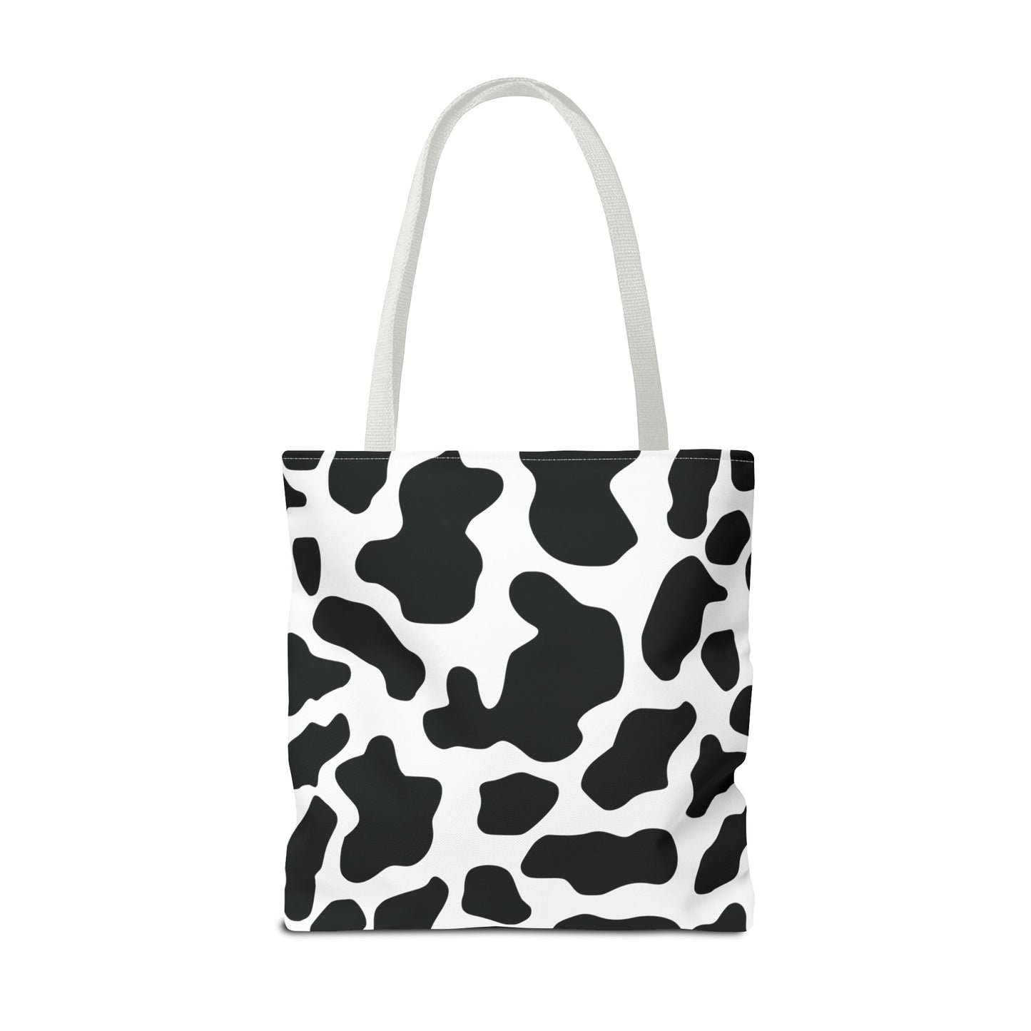 Black and White Cow Print Tote Bag Eco-Friendly Cotton Canvas Tote Bags JSCHAFFA.com