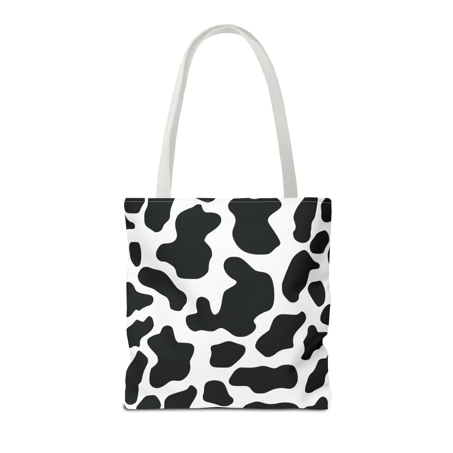 Black and White Cow Print Tote Bag Eco-Friendly Cotton Canvas Tote Bags JSCHAFFA.com