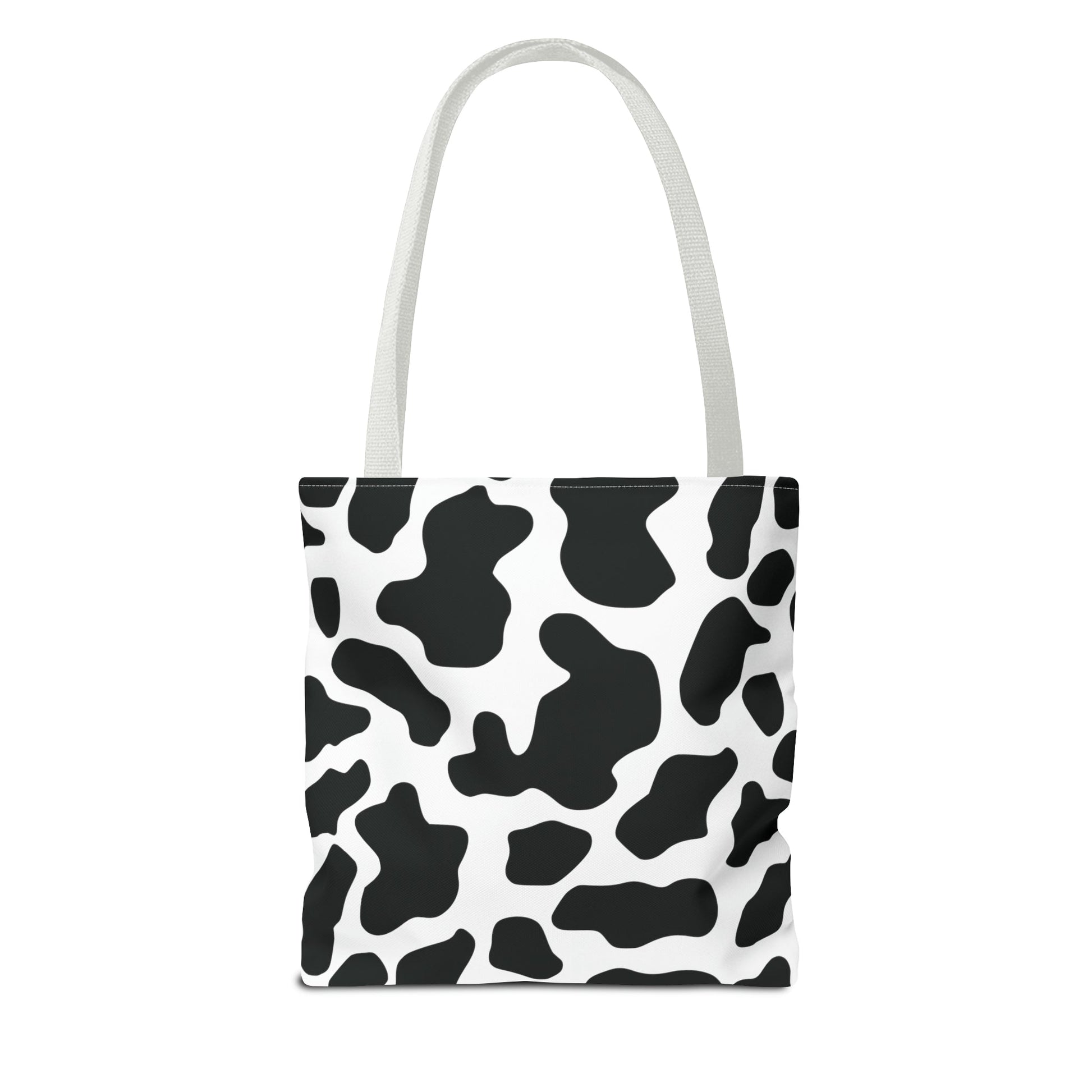 Black and White Cow Print Tote Bag Eco-Friendly Cotton Canvas Tote Bags JSCHAFFA.com