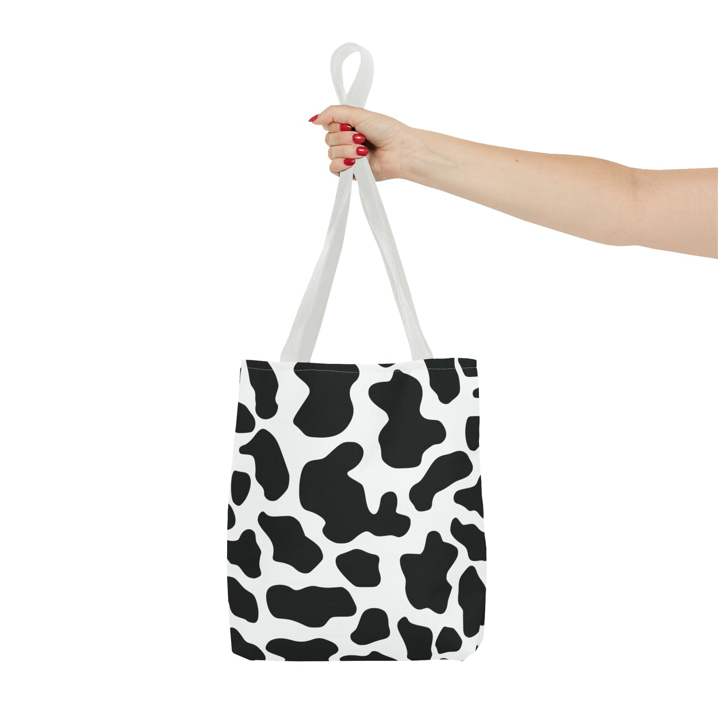 Black and White Cow Print Tote Bag Eco-Friendly Cotton Canvas Tote Bags JSCHAFFA.com