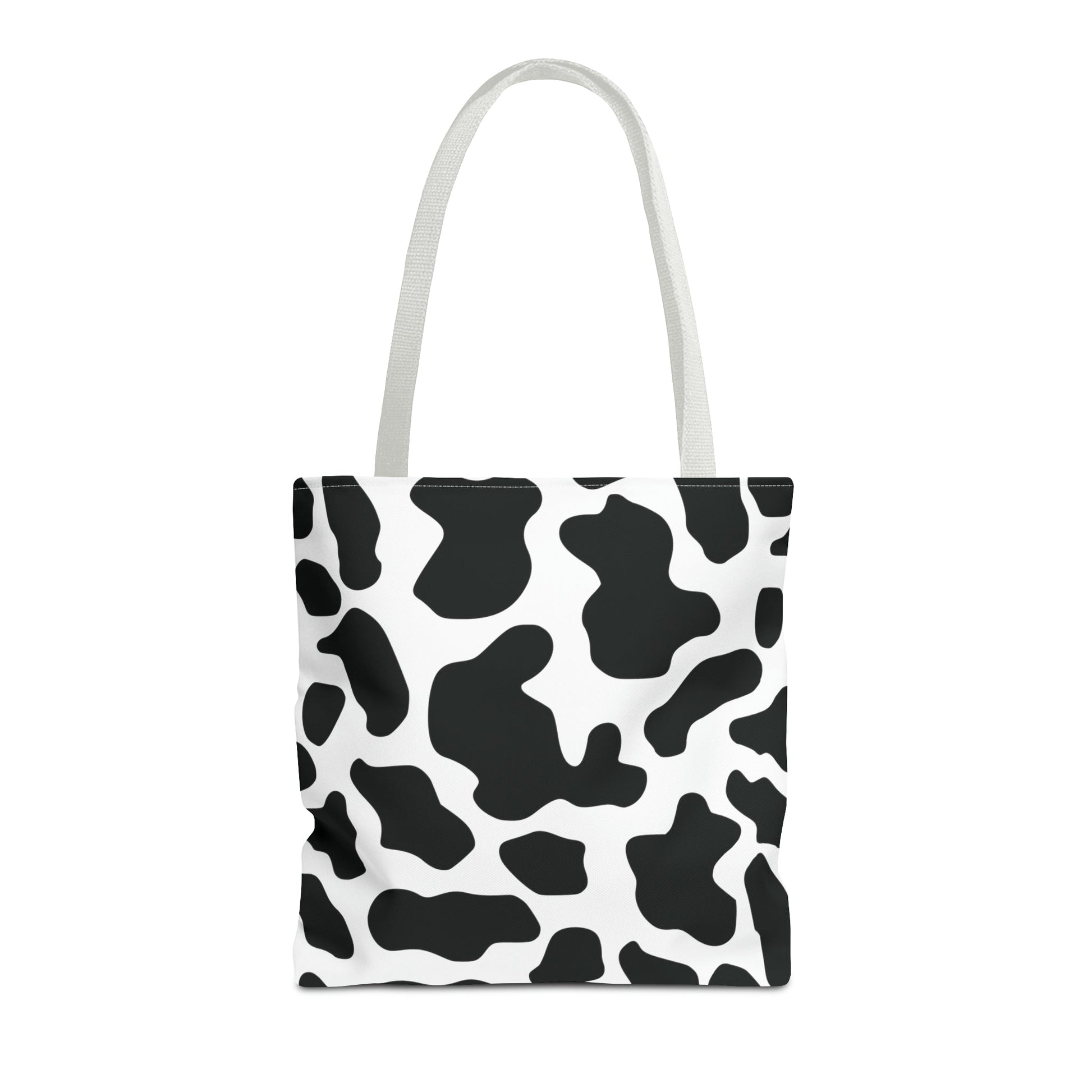 Black and White Cow Print Tote Bag Eco-Friendly Cotton Canvas Tote Bags JSCHAFFA.com