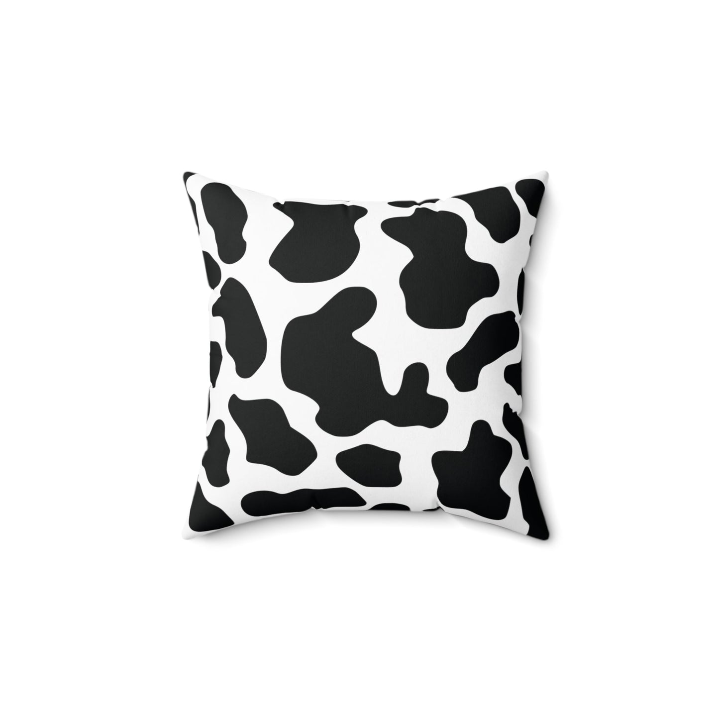 Black Cow Print Square Throw Pillow Home Decor JSCHAFFA.com