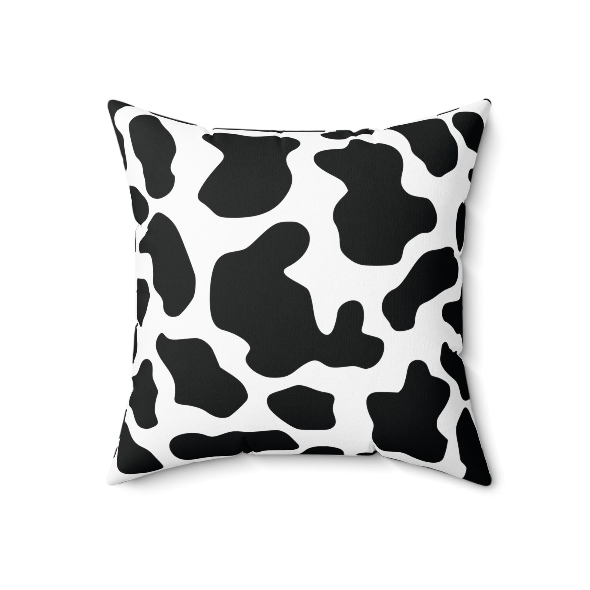 Black Cow Print Square Throw Pillow Home Decor JSCHAFFA.com