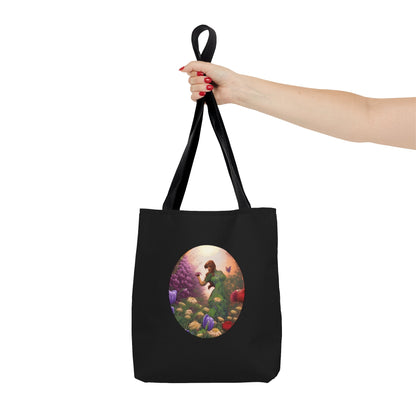 Black Flower Garden Tote Bag Bags JSCHAFFA.com