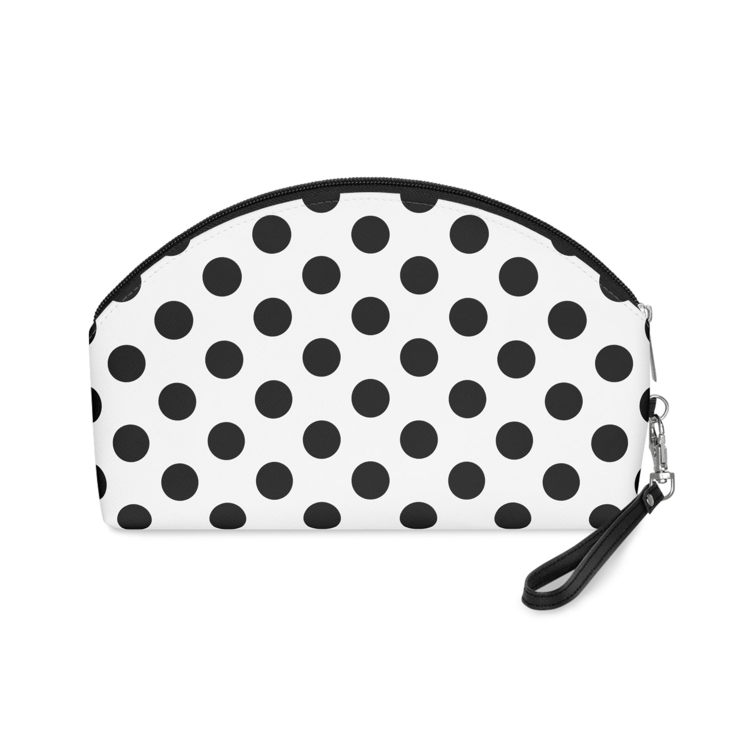 Black Polka dot Makeup Bag Bags JSCHAFFA.com