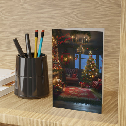 Blank Season's Greeting Christmas Light Card with Envelopes Paper products JSCHAFFA.com