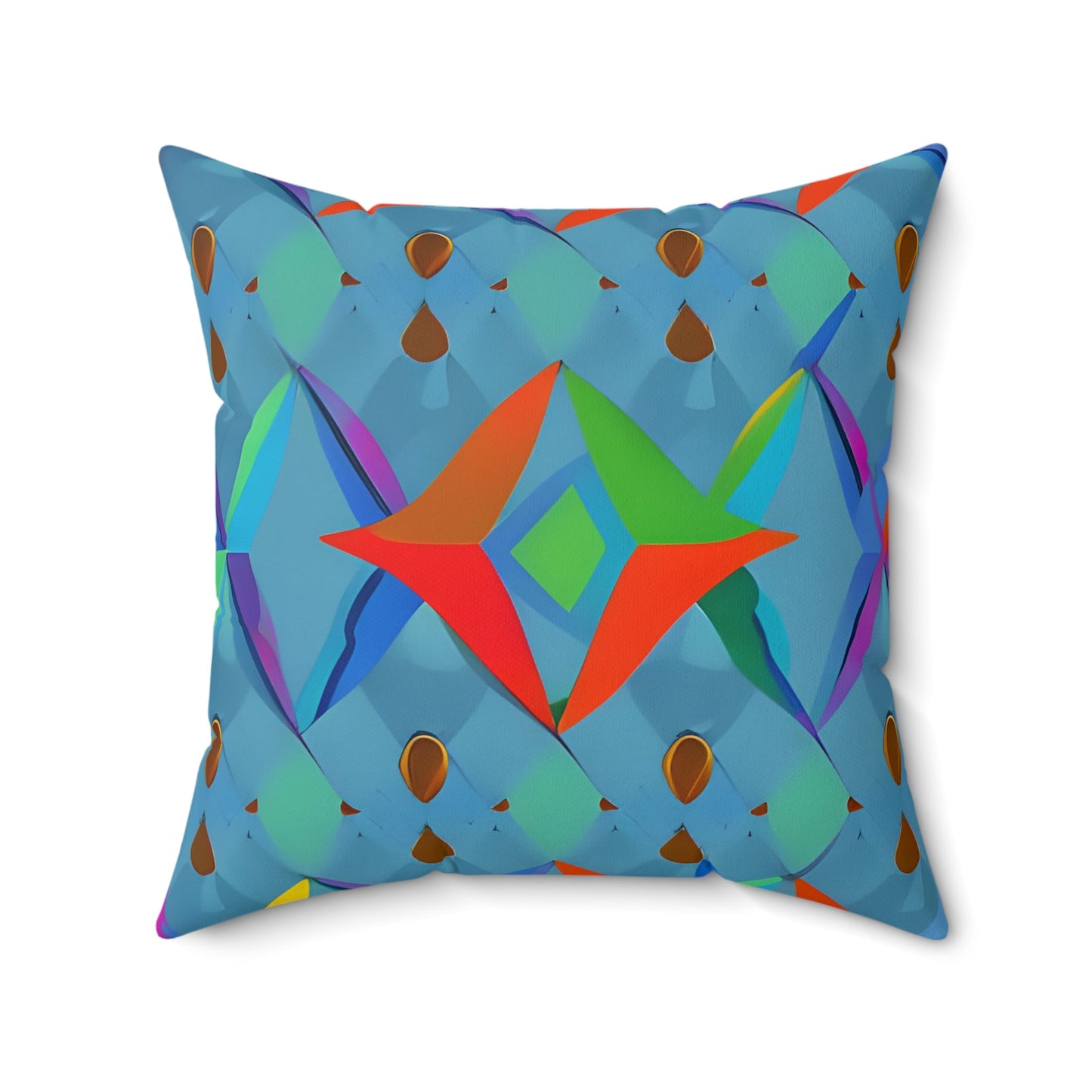 Blue Art inspired Square Throw pillow Home Decor JSCHAFFA.com