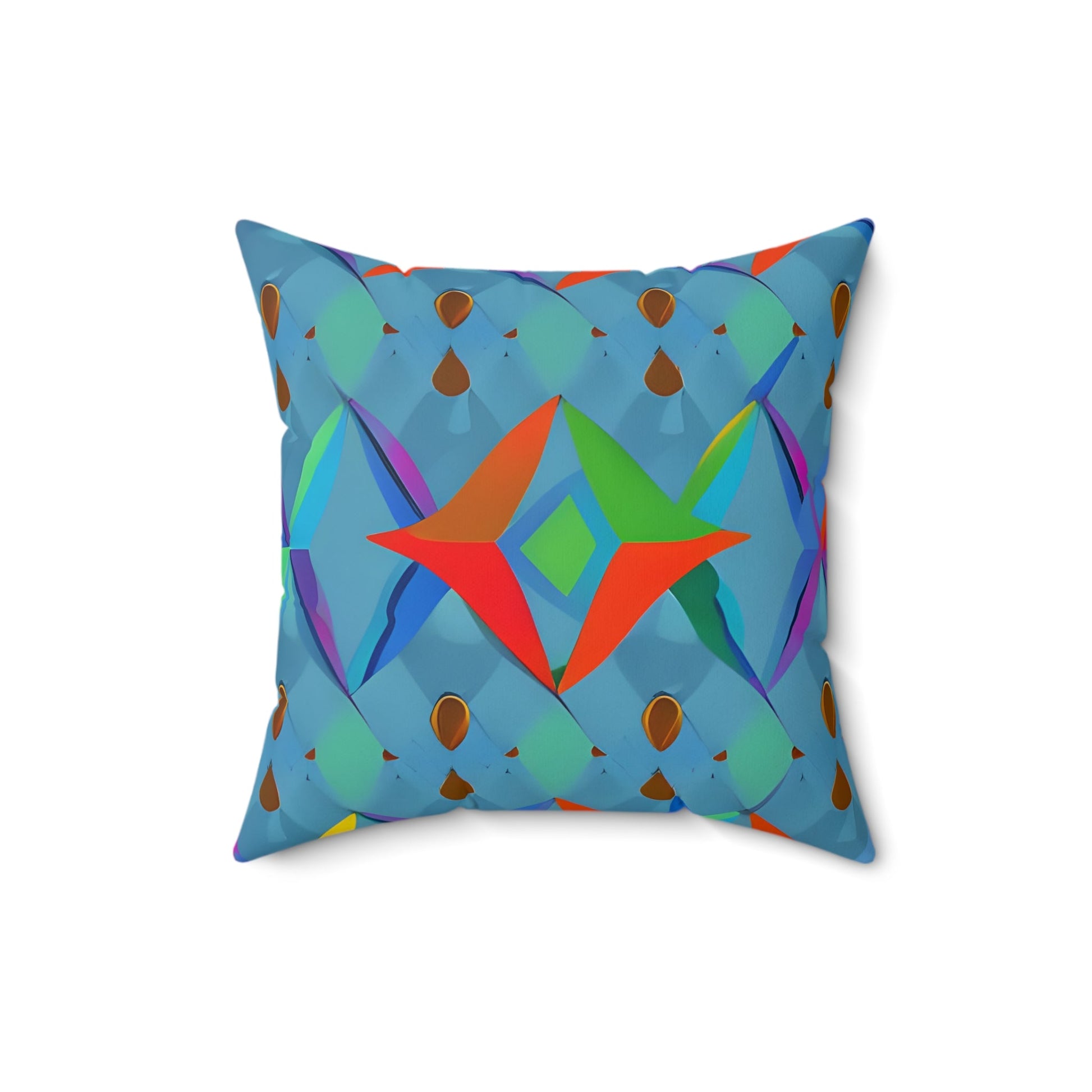 Blue Art inspired Square Throw pillow Home Decor JSCHAFFA.com