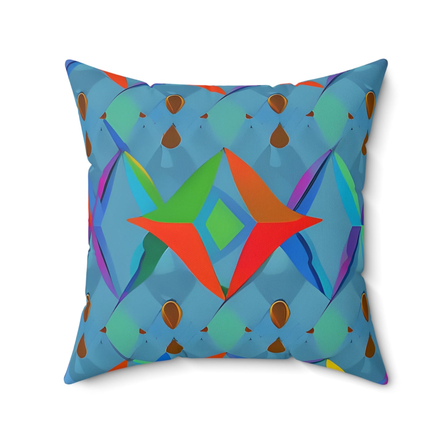 Blue Art inspired Square Throw pillow Home Decor JSCHAFFA.com