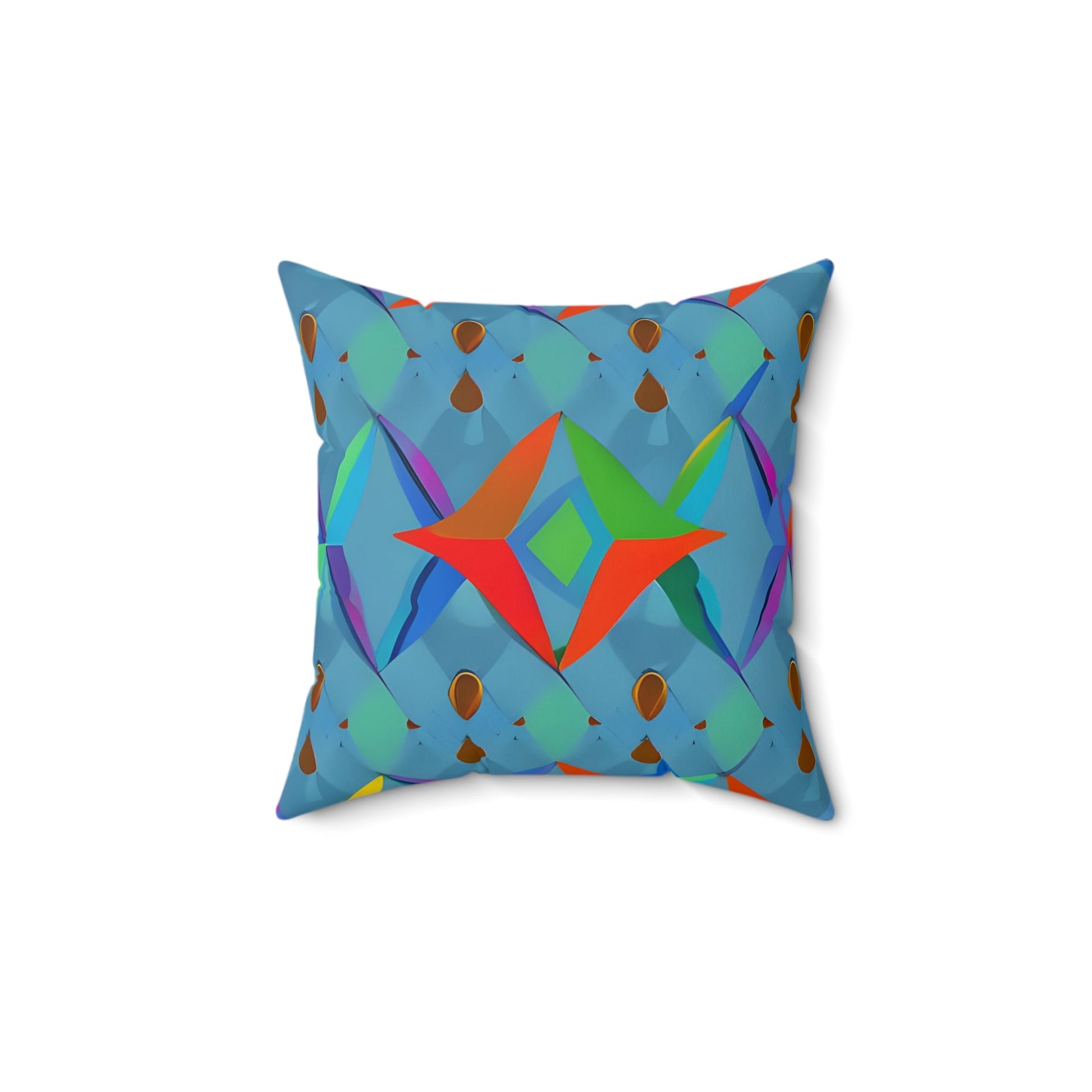 Blue Art inspired Square Throw pillow Home Decor JSCHAFFA.com