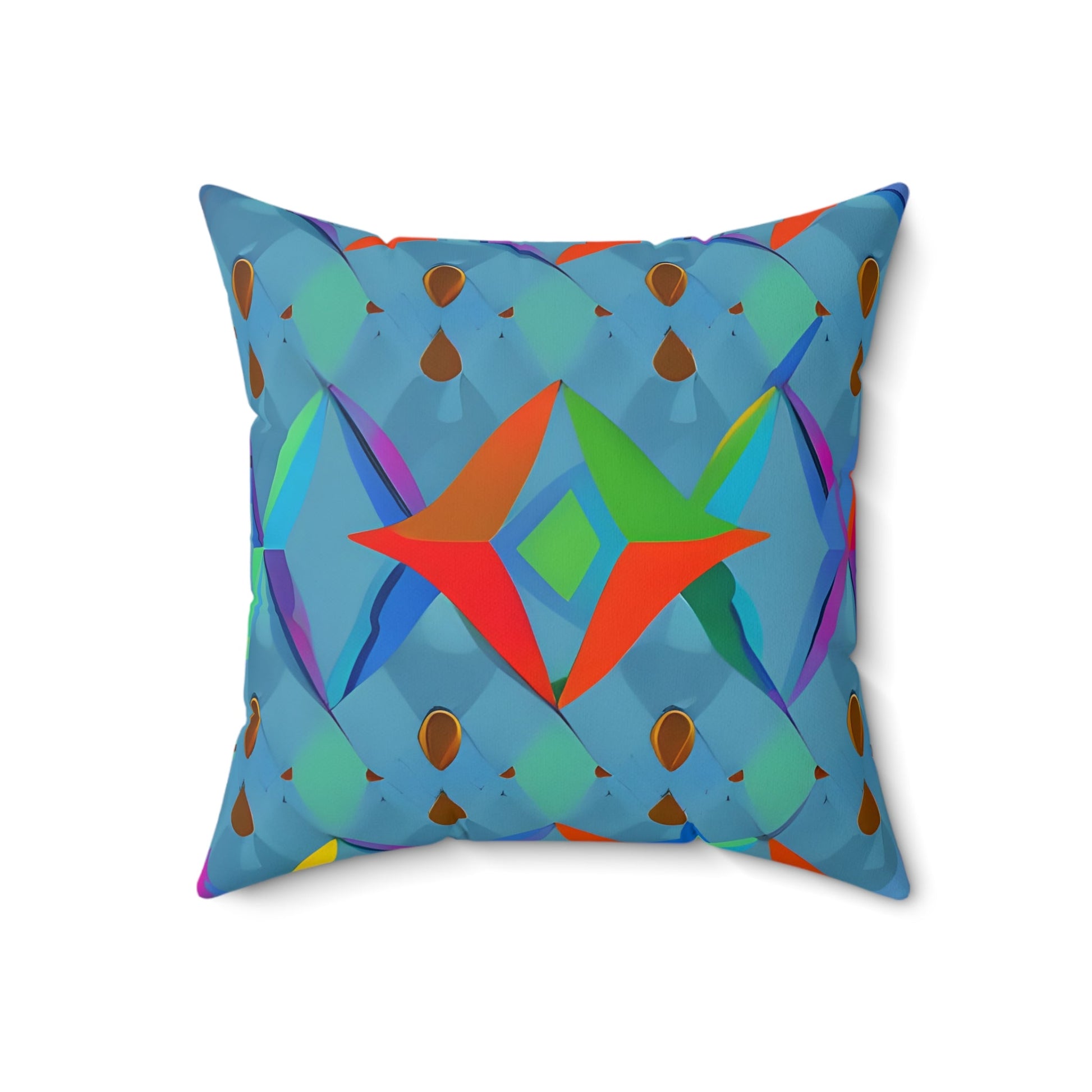 Blue Art inspired Square Throw pillow Home Decor JSCHAFFA.com