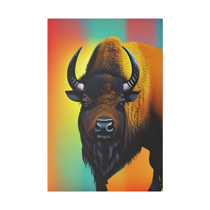 Colourful Buffalo Canvas Wall Art - Bold Premium Wall Decor Canvas JSCHAFFA.com