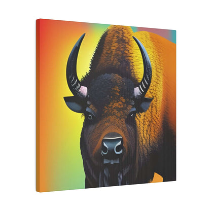 Colourful Buffalo Canvas Wall Art - Bold Premium Wall Decor Canvas JSCHAFFA.com