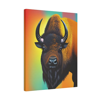 Colourful Buffalo Canvas Wall Art - Bold Premium Wall Decor Canvas JSCHAFFA.com