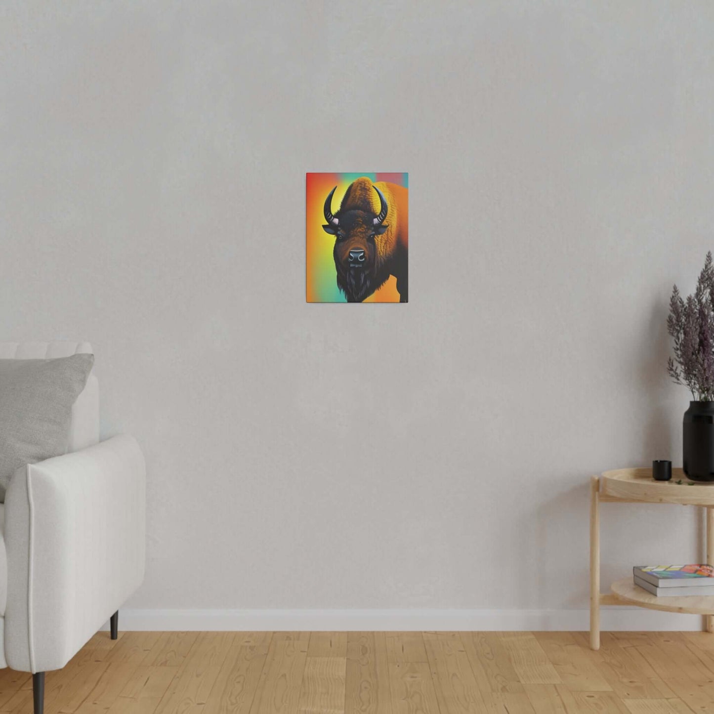 Colourful Buffalo Canvas Wall Art - Bold Premium Wall Decor Canvas JSCHAFFA.com