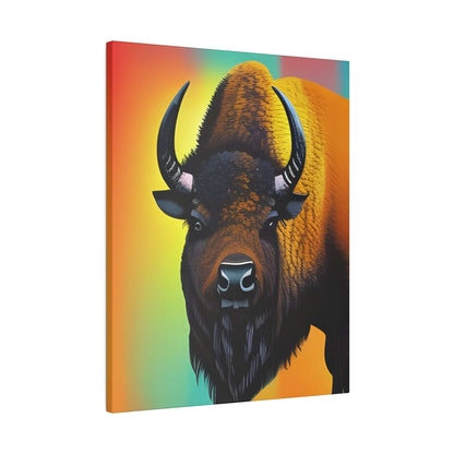 Colourful Buffalo Canvas Wall Art - Bold Premium Wall Decor Canvas JSCHAFFA.com